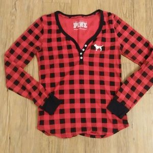 Victoria's Secret PINK Plaid Sleepwear Shirt